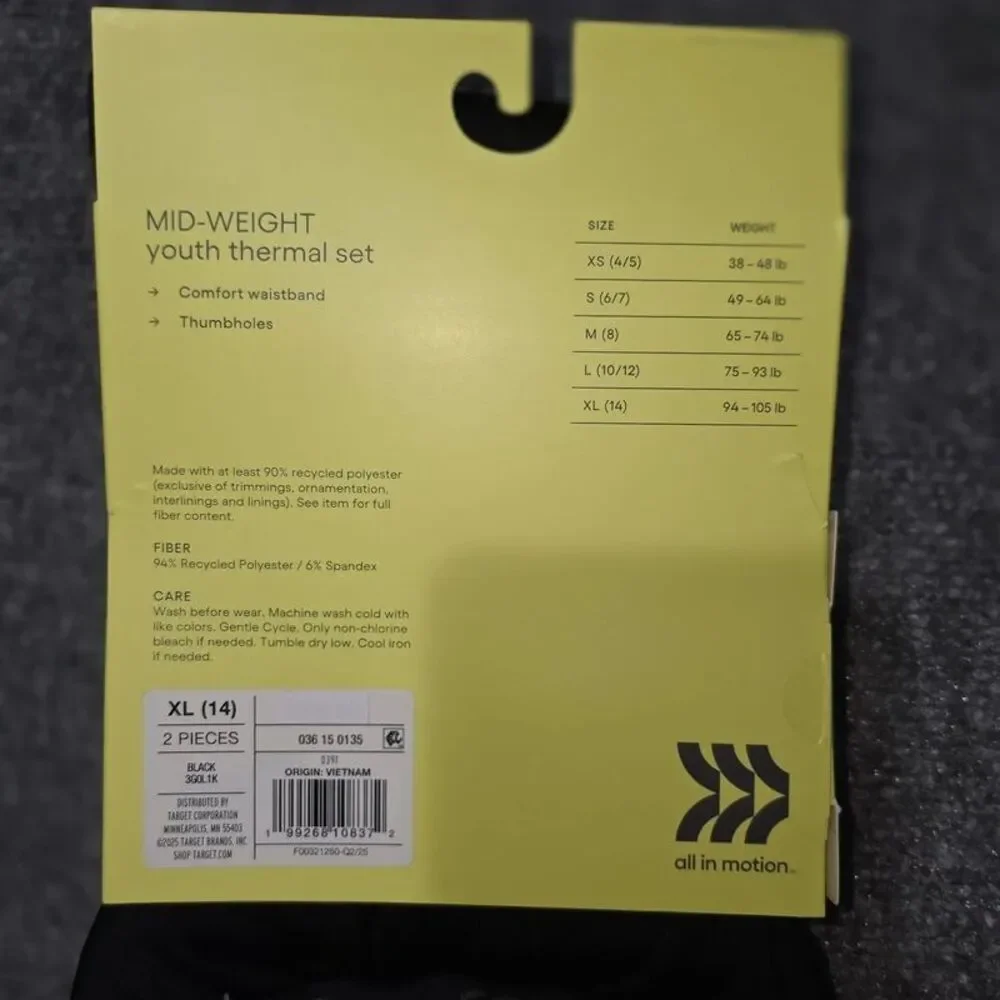 Youth Midweight Thermal Set XL 14